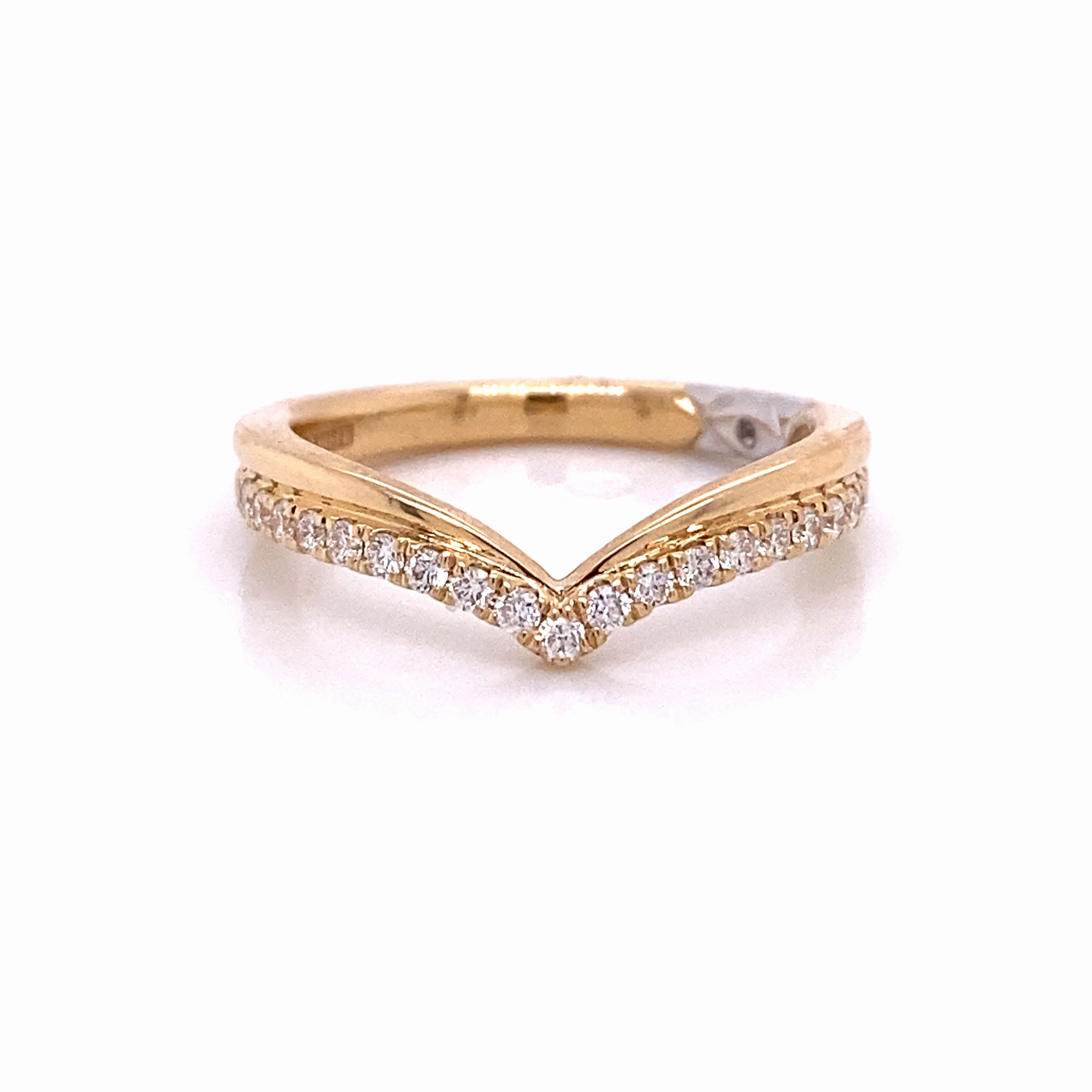 A. JAFFE Half Anniversary Diamond Wedding Ring in 14K Yellow/White Gold (0.26ctw) Sparkling Article