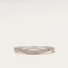 Shining Accent Custom Craft Semi-Eternity Diamond Contour Ring | 0.10ctw | SZ 7.25