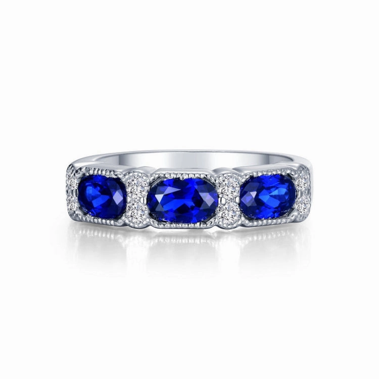Fancy Lab-Grown Sapphire Ring Splendid Shine Glow Accent