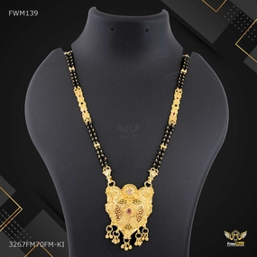 Designer Dual Mini AD Golden Mangalsutra for women - FWM139 Distinctive Finish