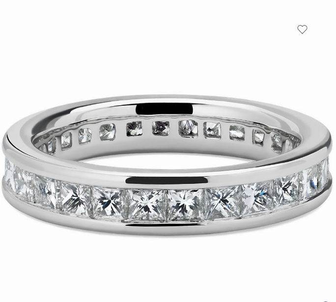 Bremer Jewelry Anniversary/Eternity Diamond Wedding Ring in Platinum (1.36ctw) Dainty Pop