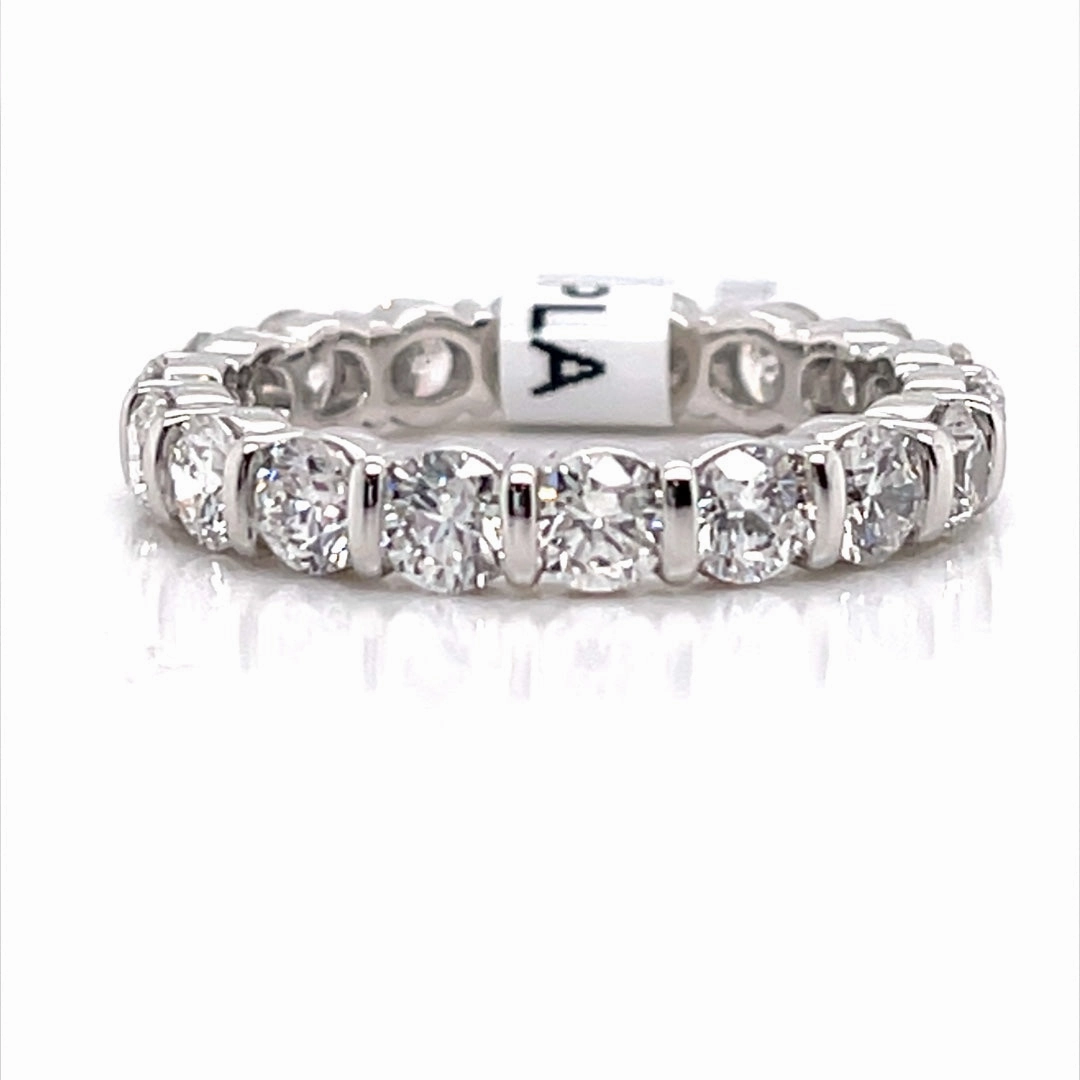 Bremer Jewelry Anniversary/Eternity Diamond Wedding Ring in Platinum (2.70ctw) High-Quality Style Statement Accent