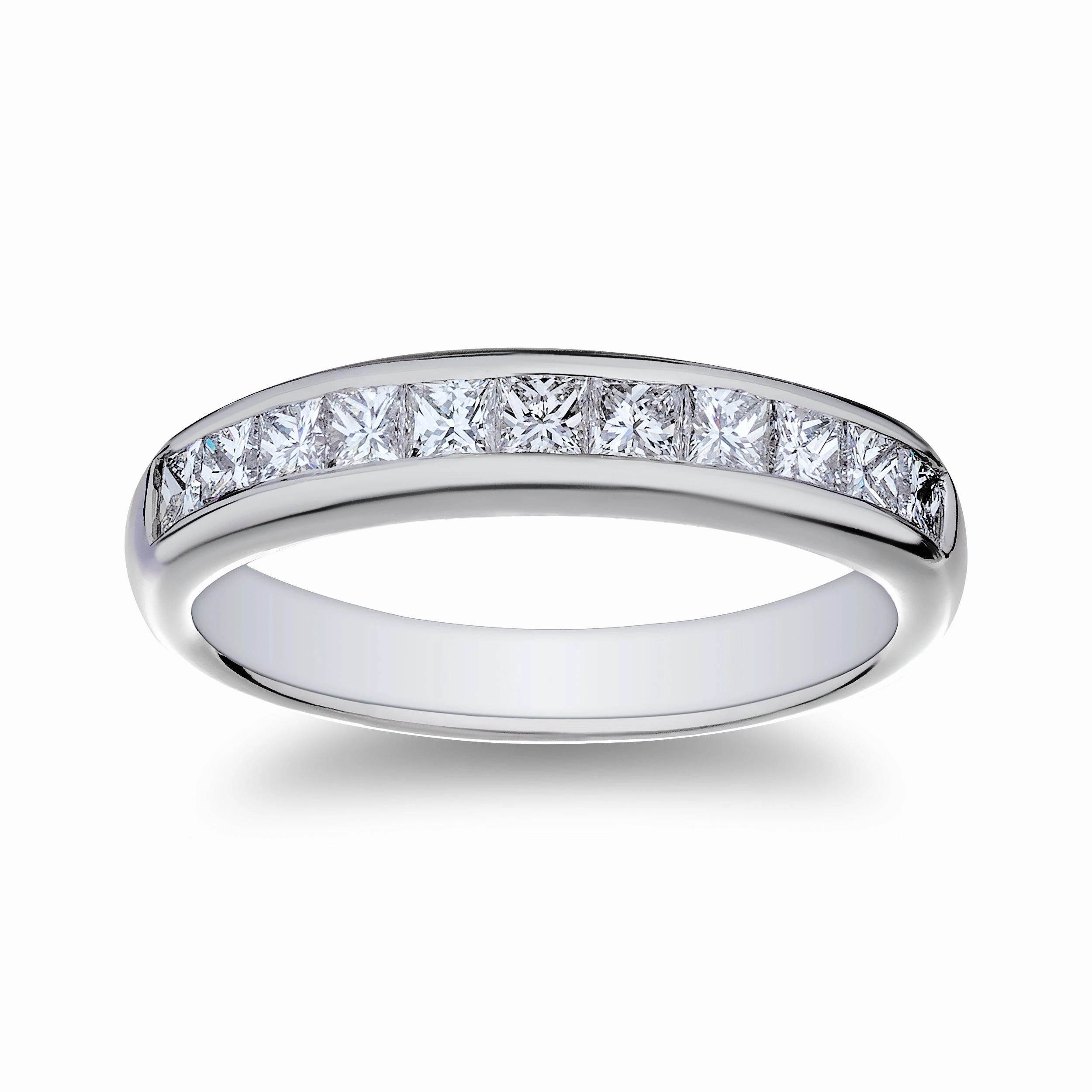 Dainty Pop Fashion Treat Bremer Jewelry Channel Set Diamond Wedding Ring in Platinum (0.77ctw)