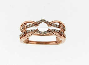 Bremer Jewelry Diamond Ring Guard  in 14K Rose Gold (0.25ctw) Artistic Symbol Modern Statement
