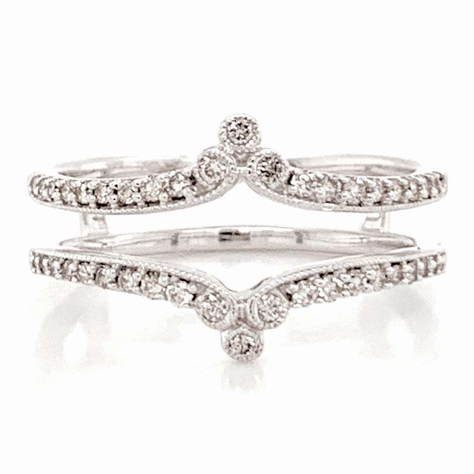 Holiday Party Inspired Present Bremer Jewelry Diamond Ring Guard in 14K White Gold (0.25ctw)