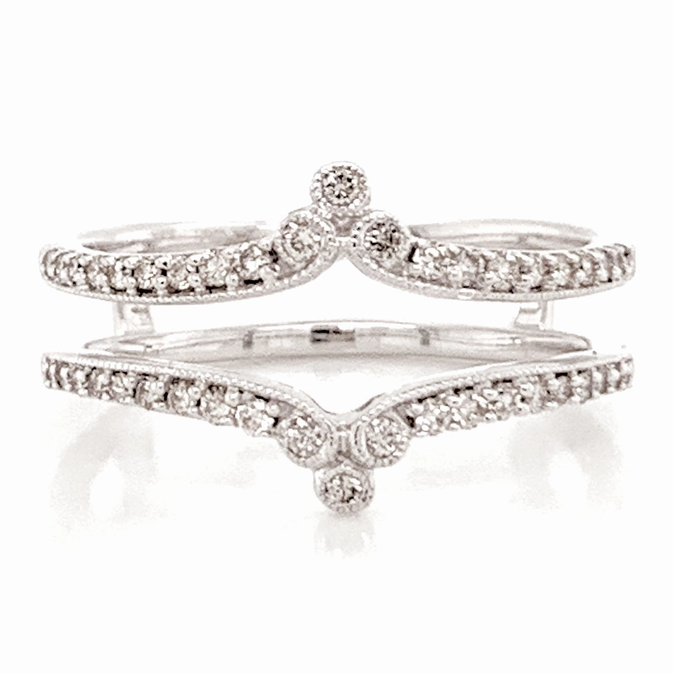 Chic Item Casual Outfit Bremer Jewelry Diamond Ring Guard in 14K White Gold (0.25ctw)