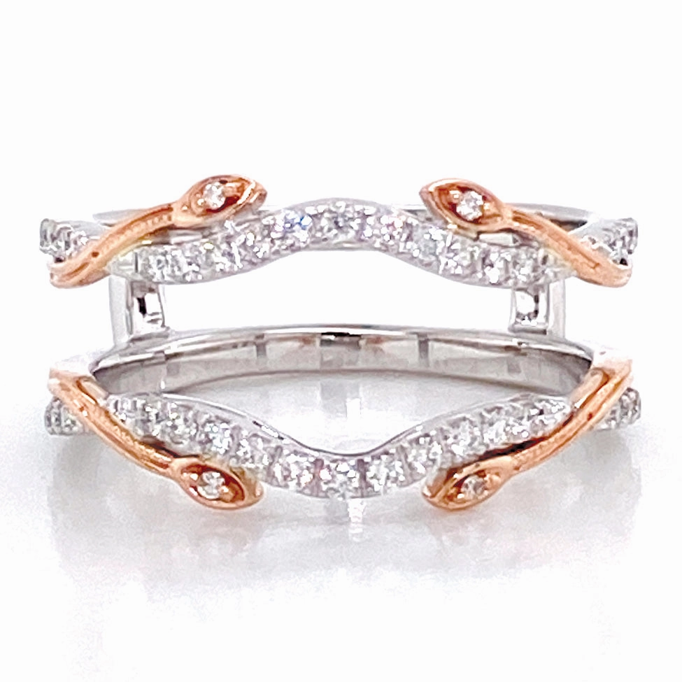 Bremer Jewelry Diamond Ring Guard  in 14K White/Rose Gold (0.25ctw) Urban Mood