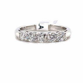 Glam Choice Bremer Jewelry Half Anniversary Diamond Wedding Ring in Platinum (0.75ctw)