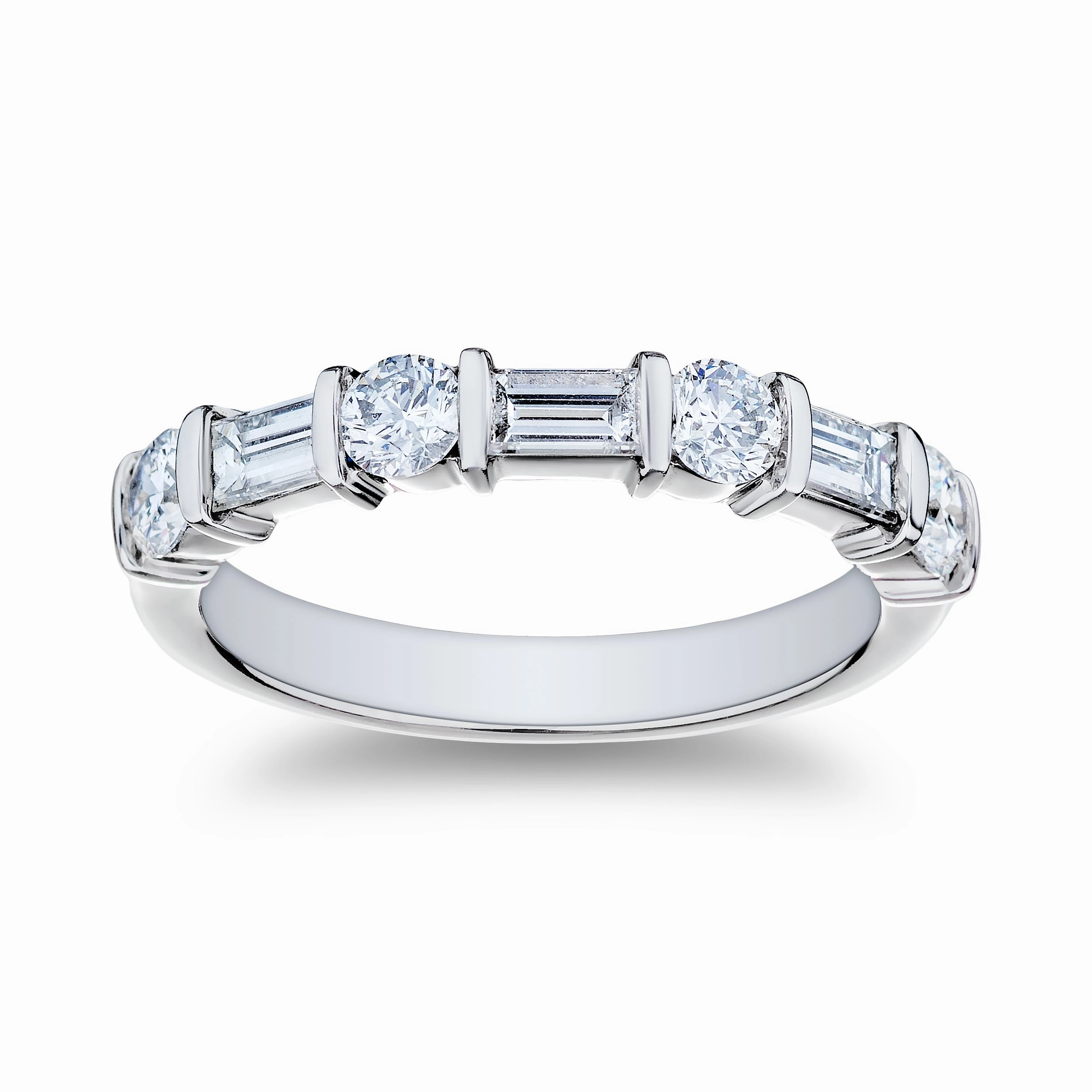 Signature Accessory Bremer Jewelry Round Diamond Ring in 950 White Platinum (1.03ctw)