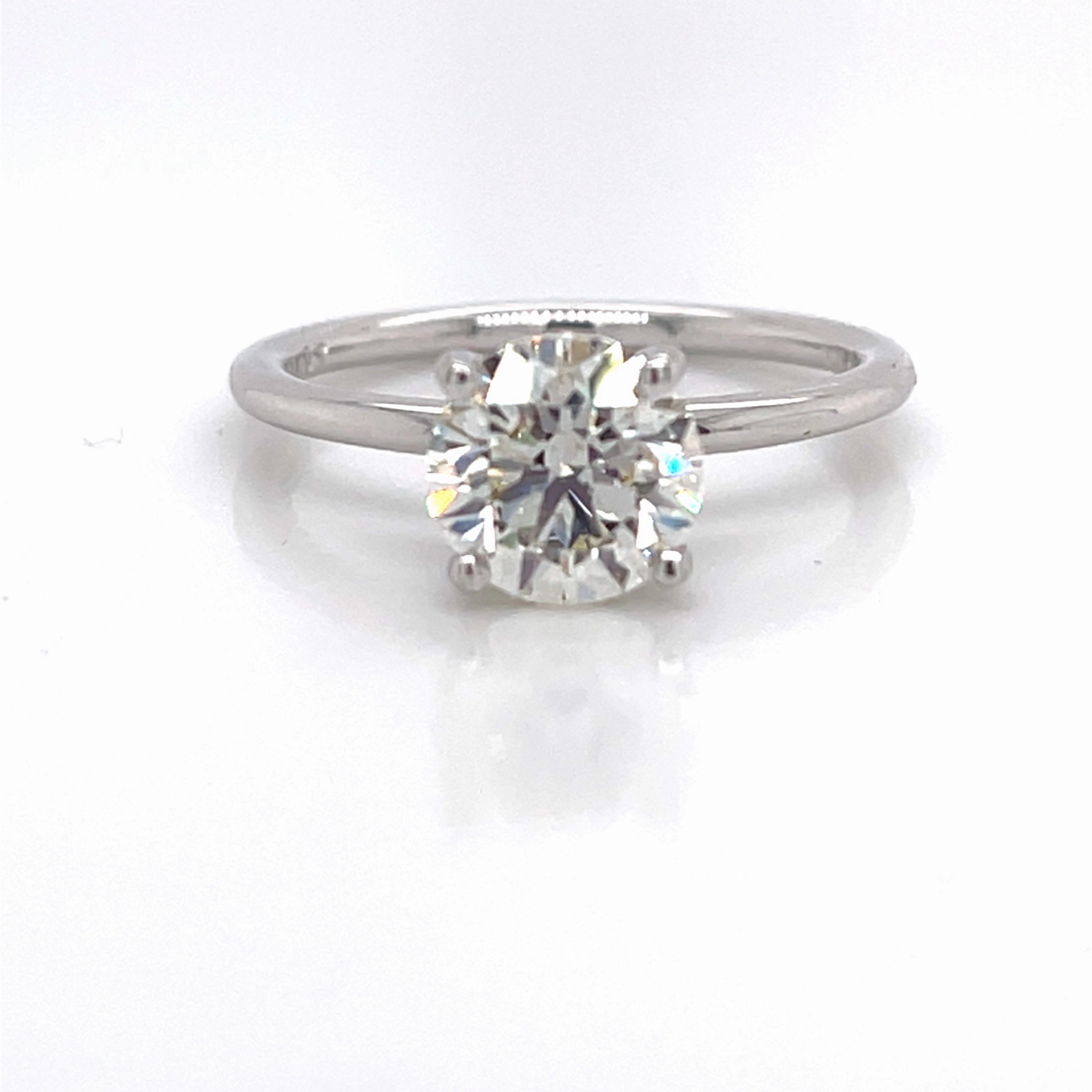 Gentle Harmony Bremer Jewelry Round Solitaire Diamond Engagement Ring in 14K White Gold (1.24ctw)