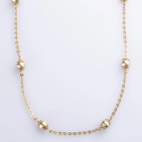 Sparkling Jewelry Design Sophisticated Glam 10k Yellow Gold Ball Chain | 20" |