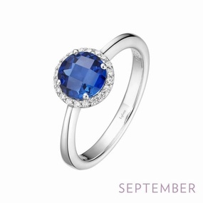 September Birthstone Ring Sparkle Finish Quiet Shine