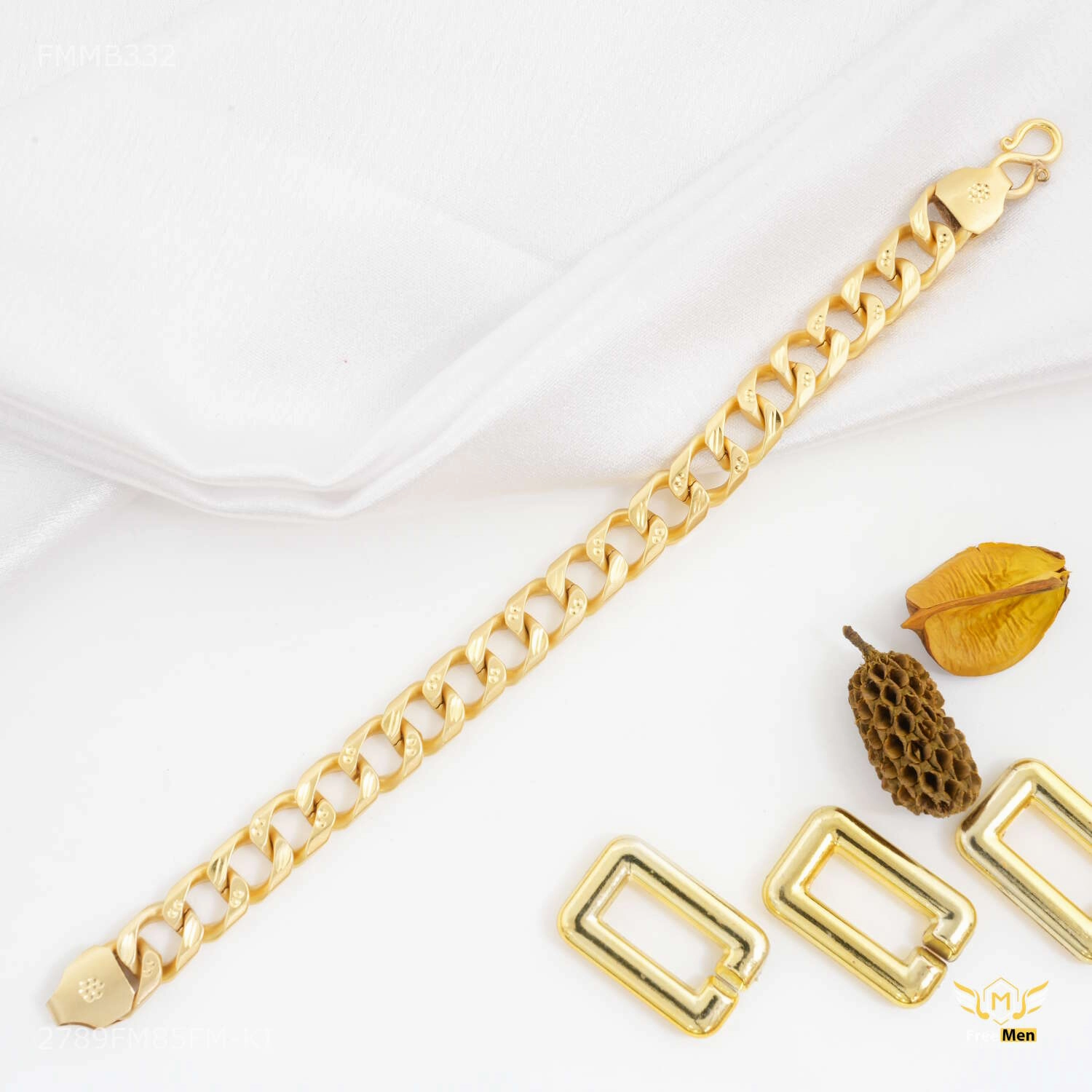 Bold Jewelry Pieces Broad Owel Ring Bracelet For Men - FMMB332