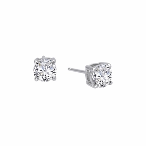 Gift Idea 2 ctw Simulated Diamond Stud Earrings