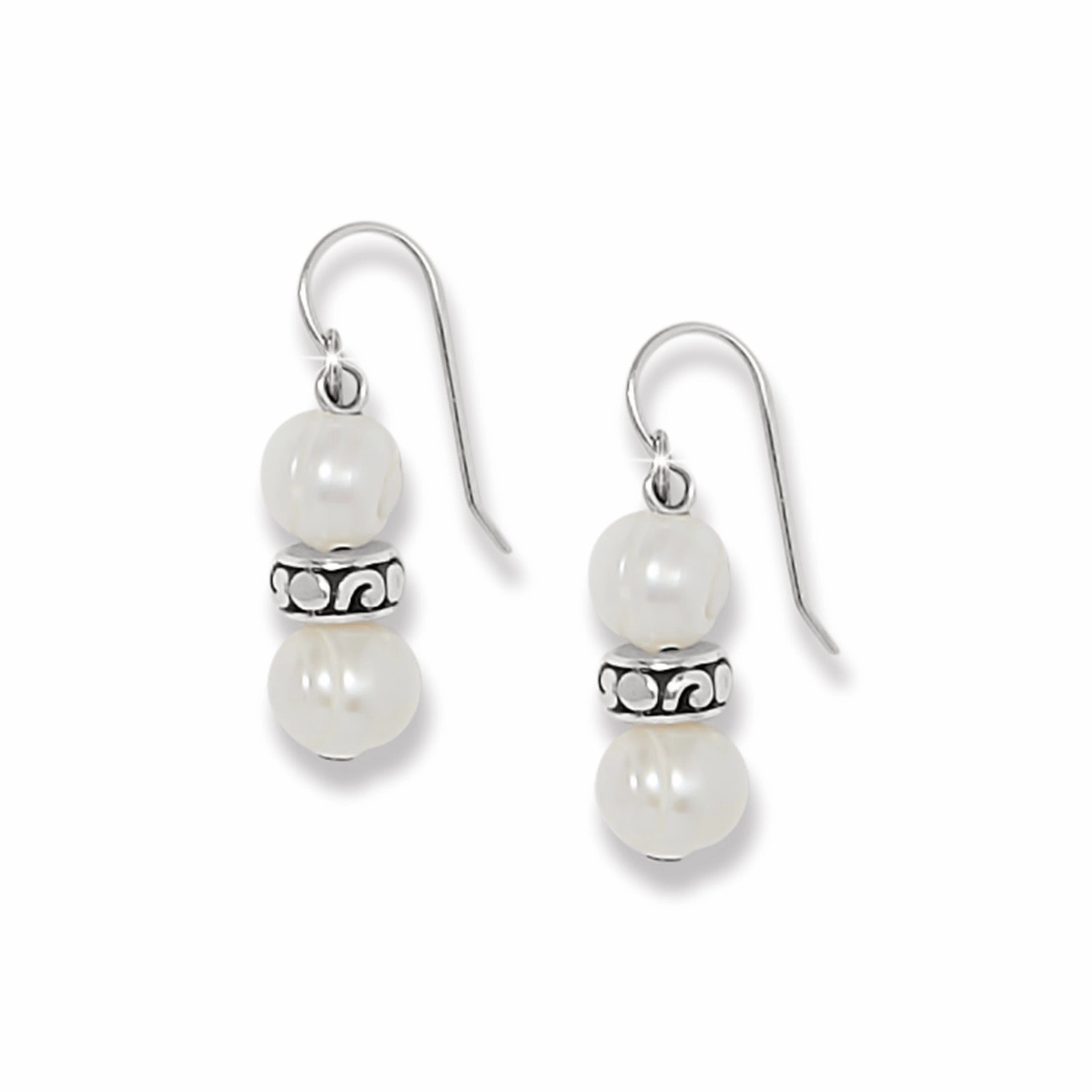 Urban Feature Romantic Present Brighton Contempo Heart Pearl French Wire Earrings