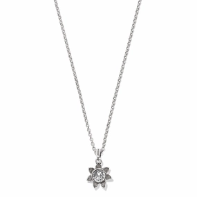 Brighton Everbloom Sunflower Birthstone Necklace, April Sophisticated Spark Seasonal Shine