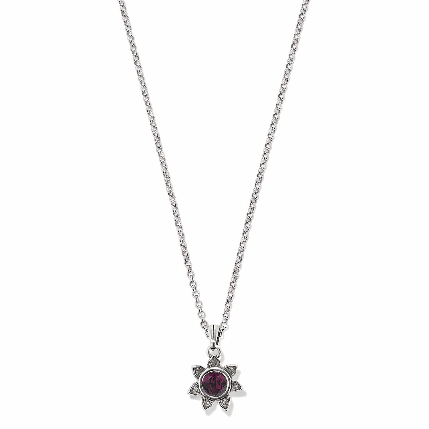 Brighton Everbloom Sunflower Birthstone Necklace, February Golden Accent