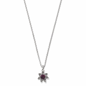 Brighton Everbloom Sunflower Birthstone Necklace, February Golden Accent