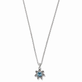 Timeless Gifts Timeless Fashion Brighton Everbloom Sunflower Birthstone Necklace, March