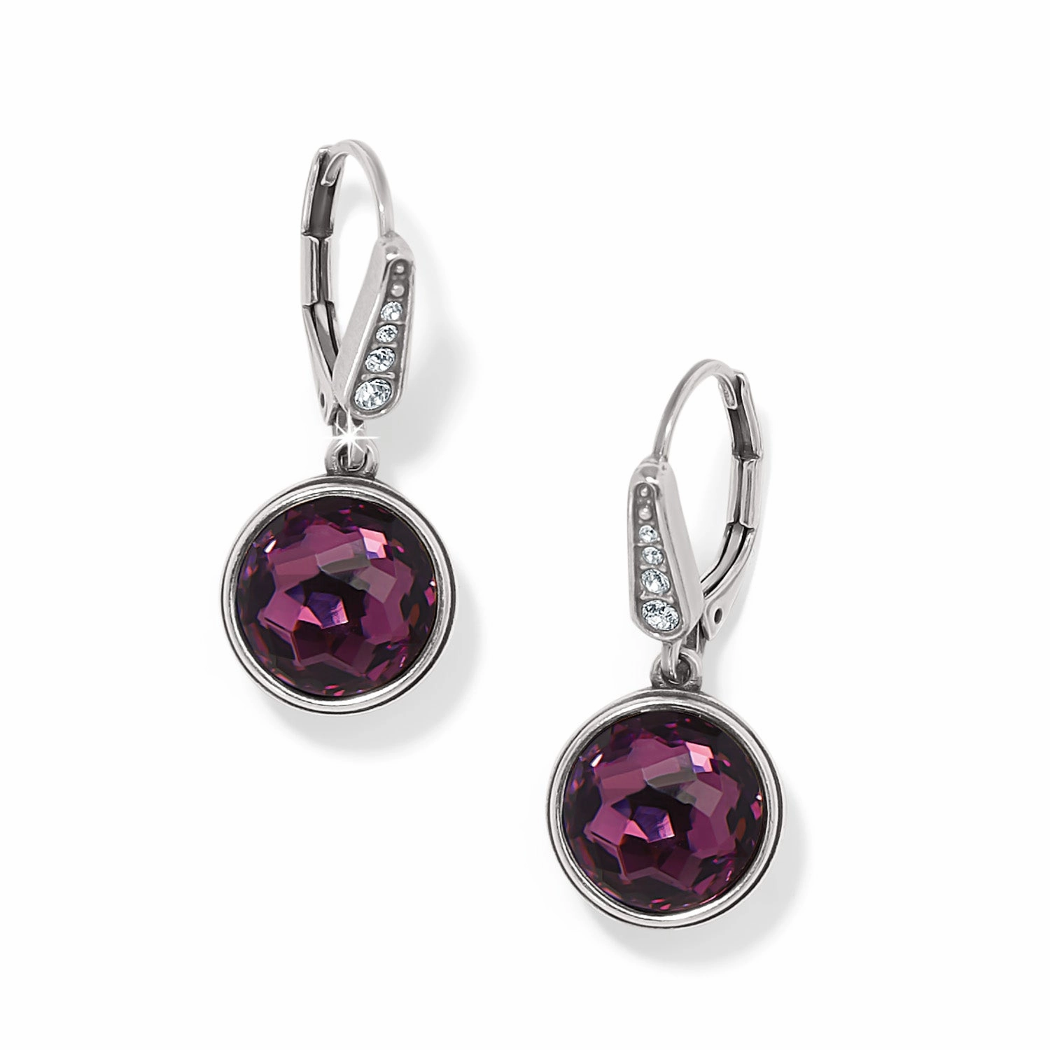 Brighton Meridian Aurora Leverback Earrings, Amethyst Silhouette Focus