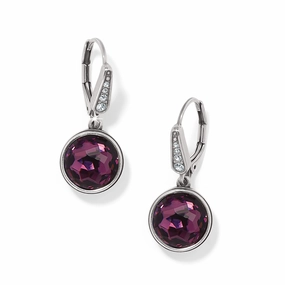 Brighton Meridian Aurora Leverback Earrings, Amethyst Silhouette Focus