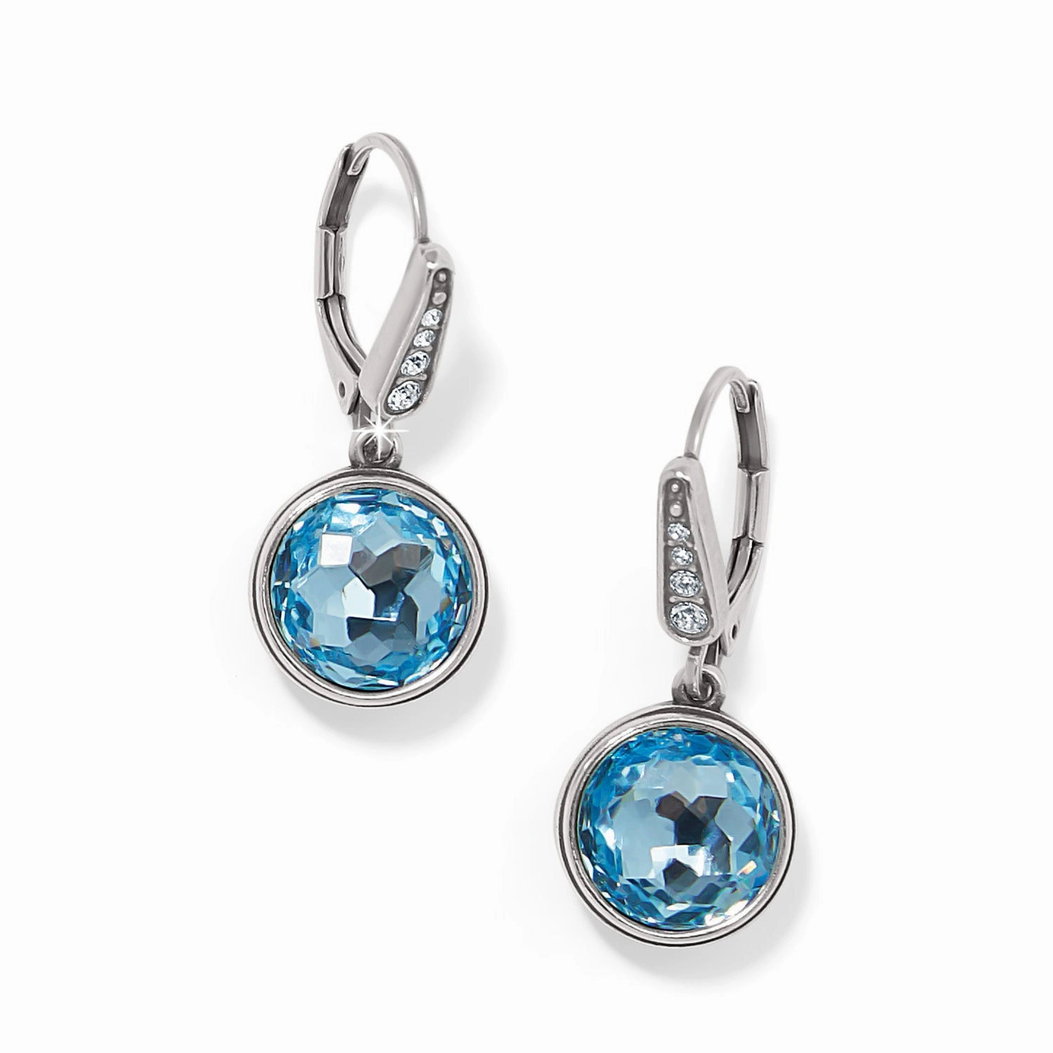 Bold Detailing Brighton Meridian Aurora Leverback Earrings, Aqua