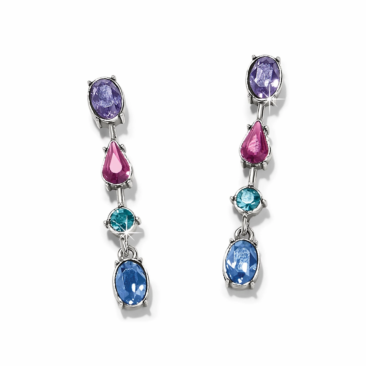 Minimal Charm Brighton One Love Jewel Slim Post Drop Earrings