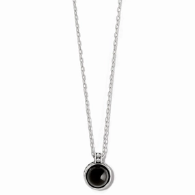Daytime Style Gloss Touch Brighton Pebble Dot Onyx Short Necklace