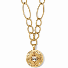 Brighton Saturn Reversible Necklace, Gold Timeless Shine