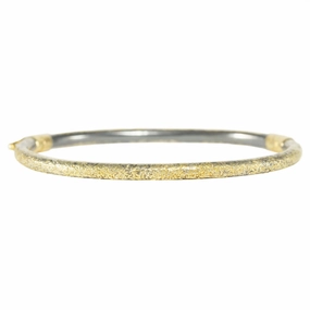 Signature Piece Graceful Motion Timeless Hinged Bangle, All Dusted - 22ky, 18ky   Oxidized Silver
