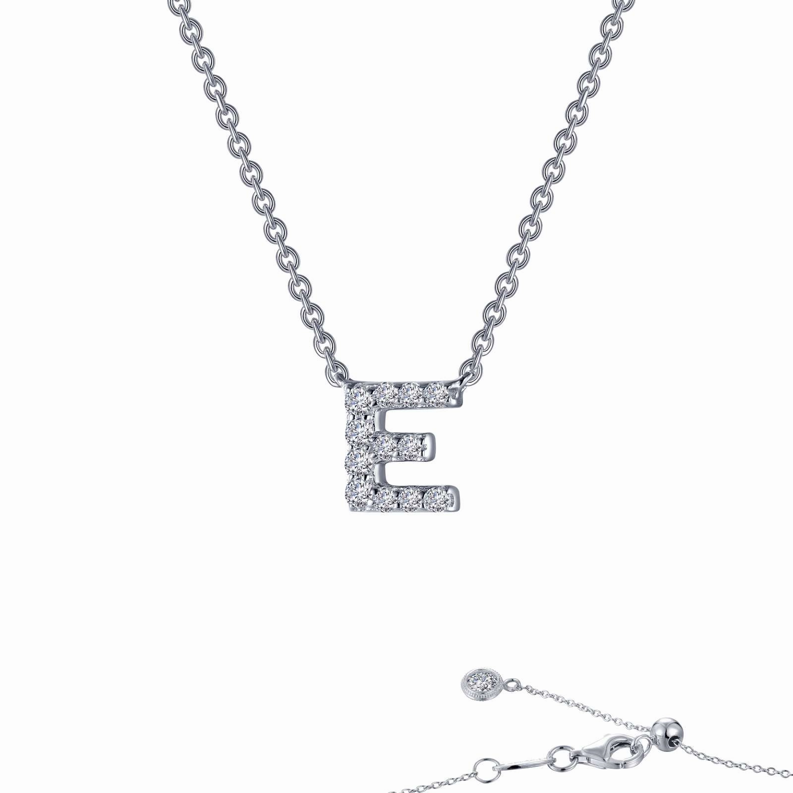 Lafonn Letter E Pendant Necklace Casual Vibe Artistic Form