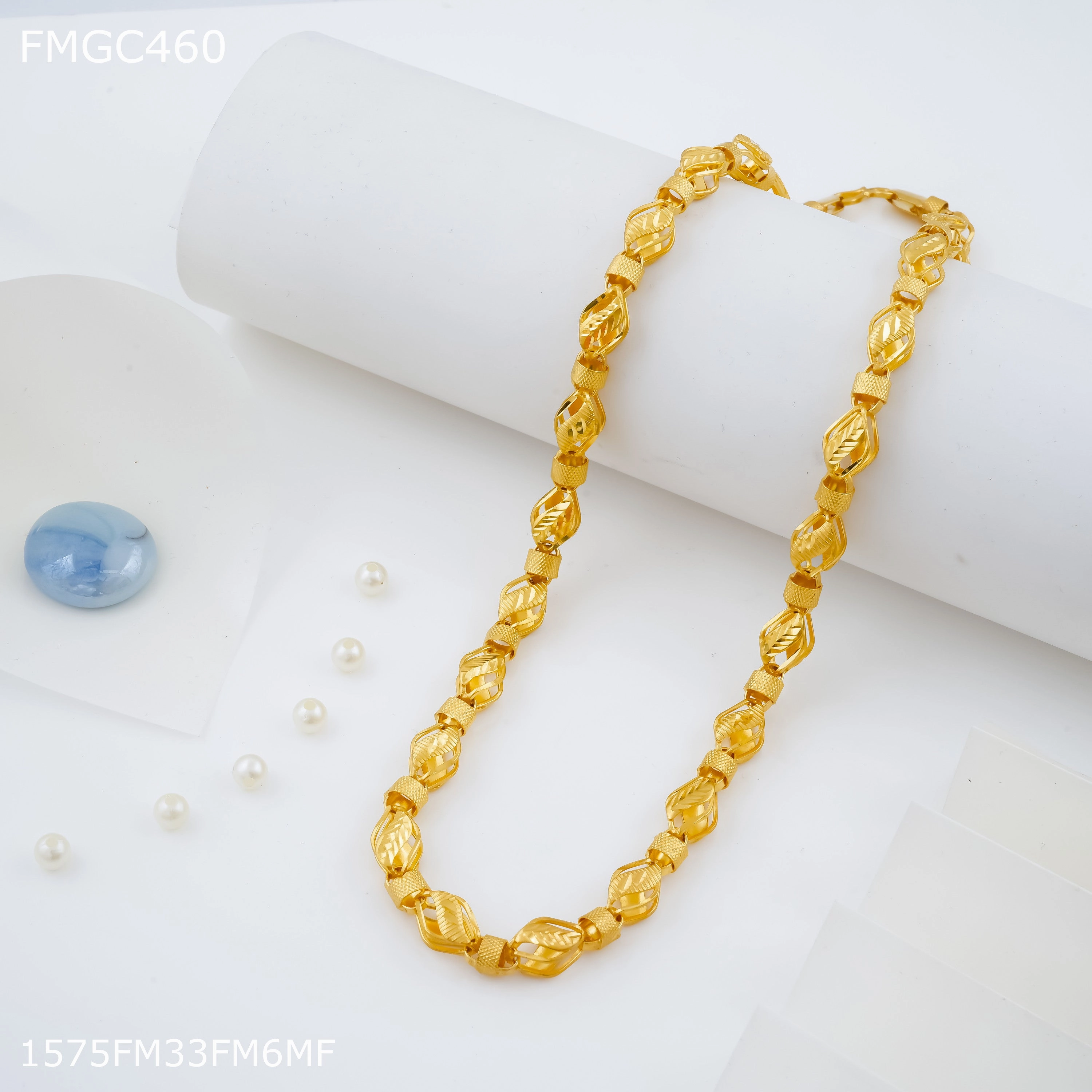 Freemen Indo leaf gold plated Chain Design - FMGC460 Perfect Sparkle Lustrous Edge