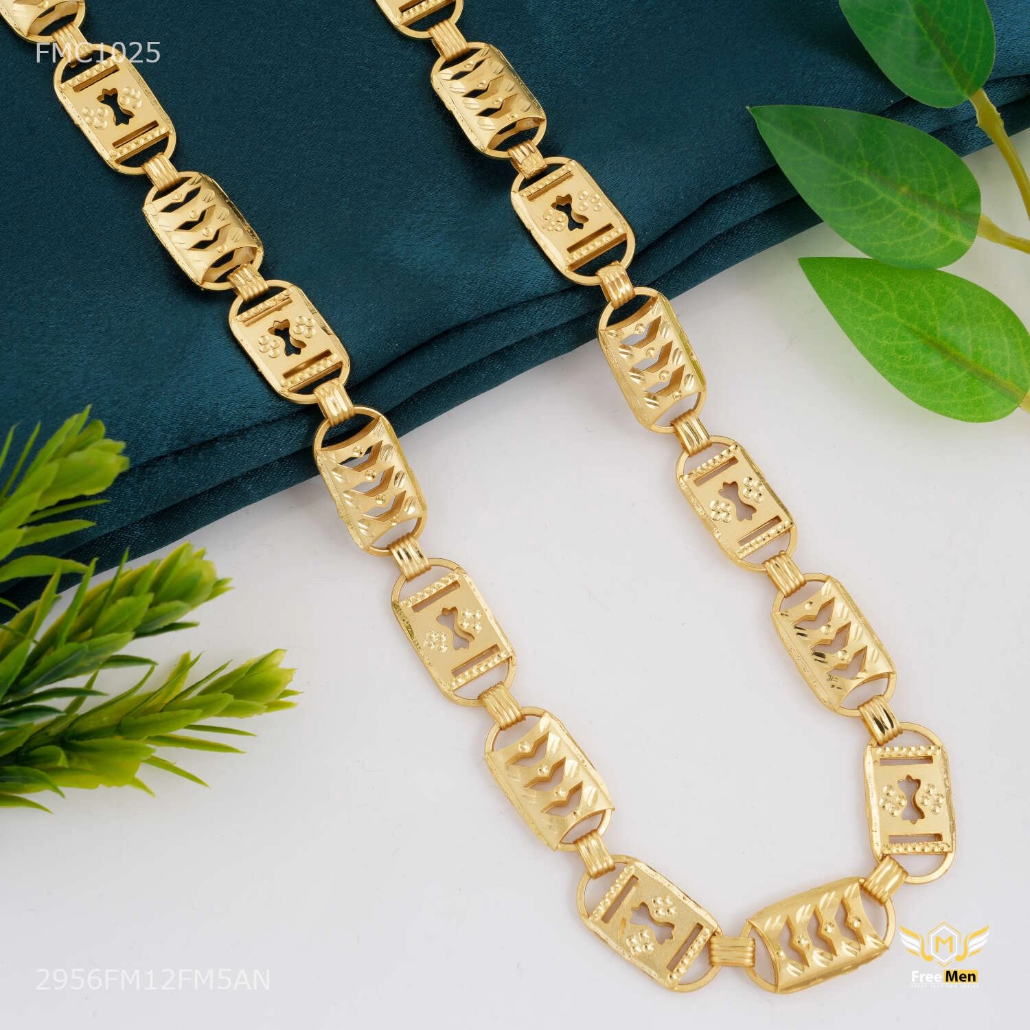 Broad Nawabi with V cut Chain for Man - FMC1025 Modern Craft Classic Presence