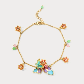 Butterfly Charm Bracelet Suburban Charm Rainbow Hues