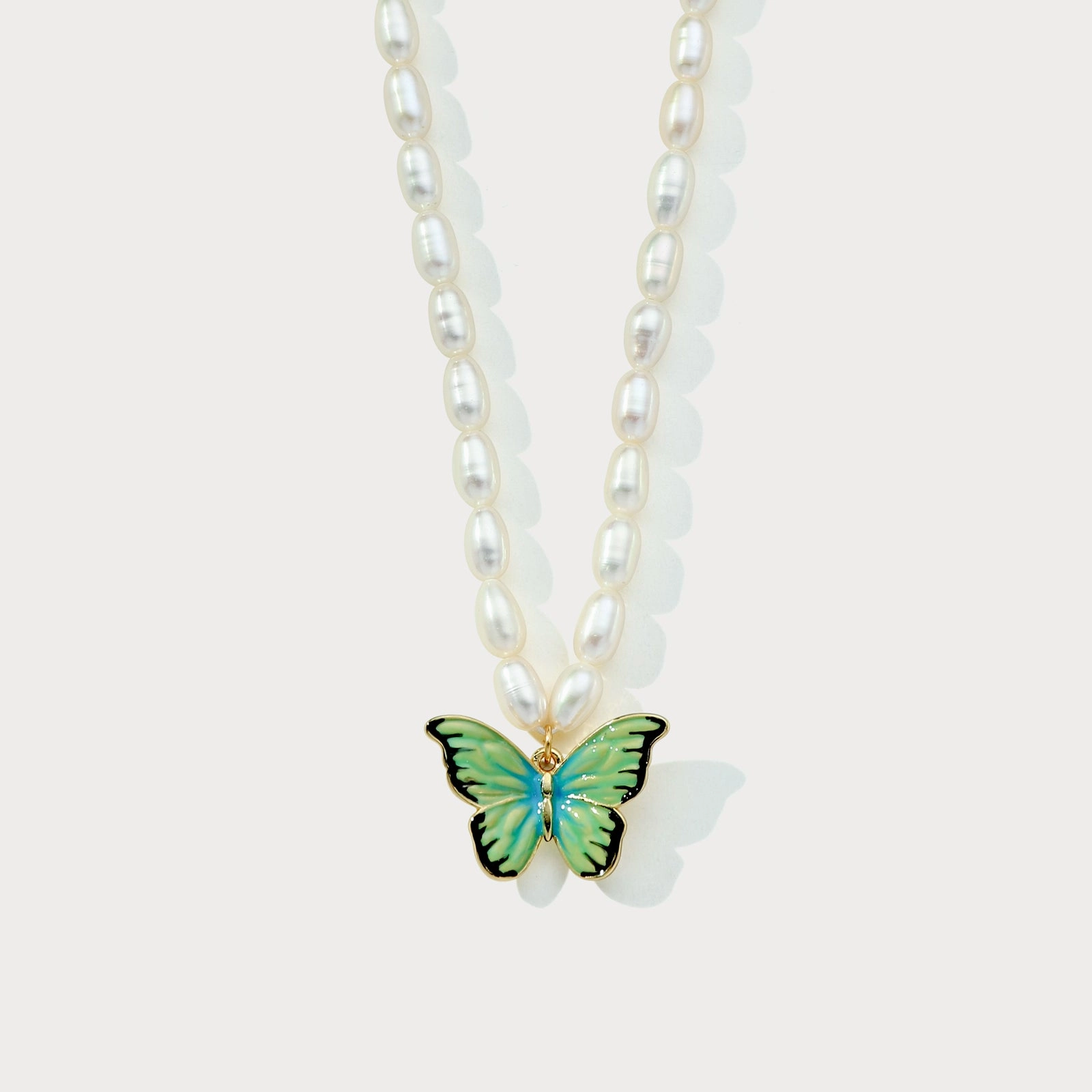 Butterfly Pearl Necklace Custom Designed Accessory