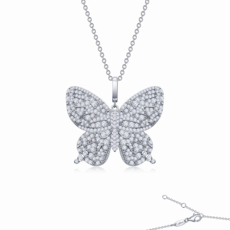 Butterfly Pendant Necklace Charming Gems Holiday Gift