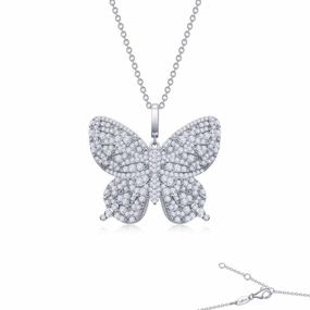 Butterfly Pendant Necklace Charming Gems Holiday Gift