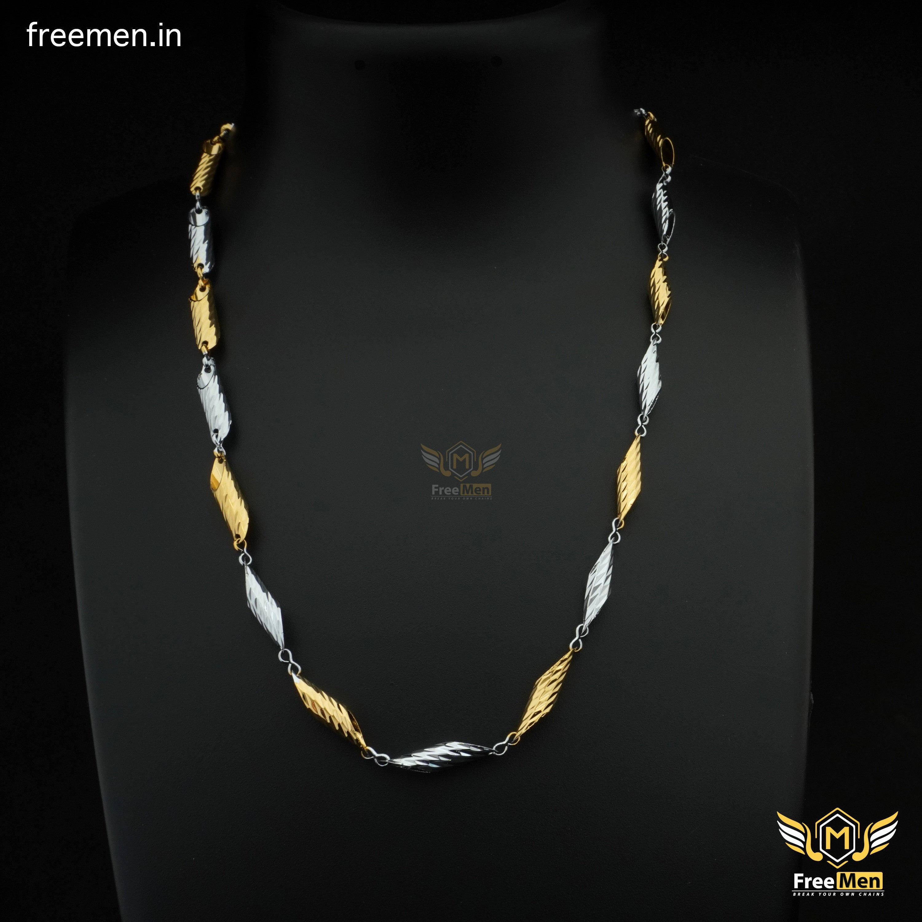 Freemen Elegant Rhodium Pipe Chain- FM389 Event Outfit
