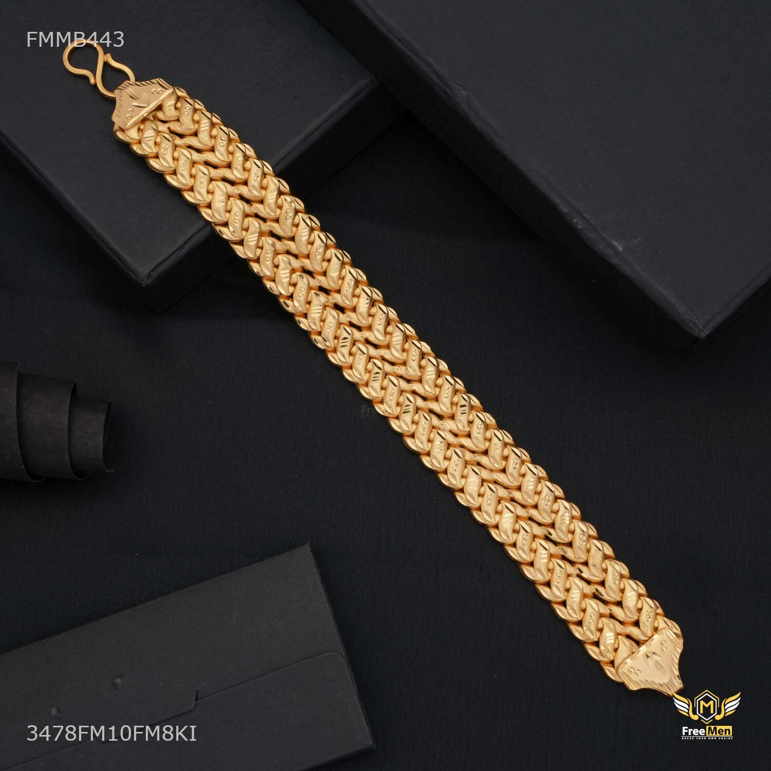 Designer Dual Line Singapuri  Bracelet for Men - FMMB443 Bridal Moment True Elegance