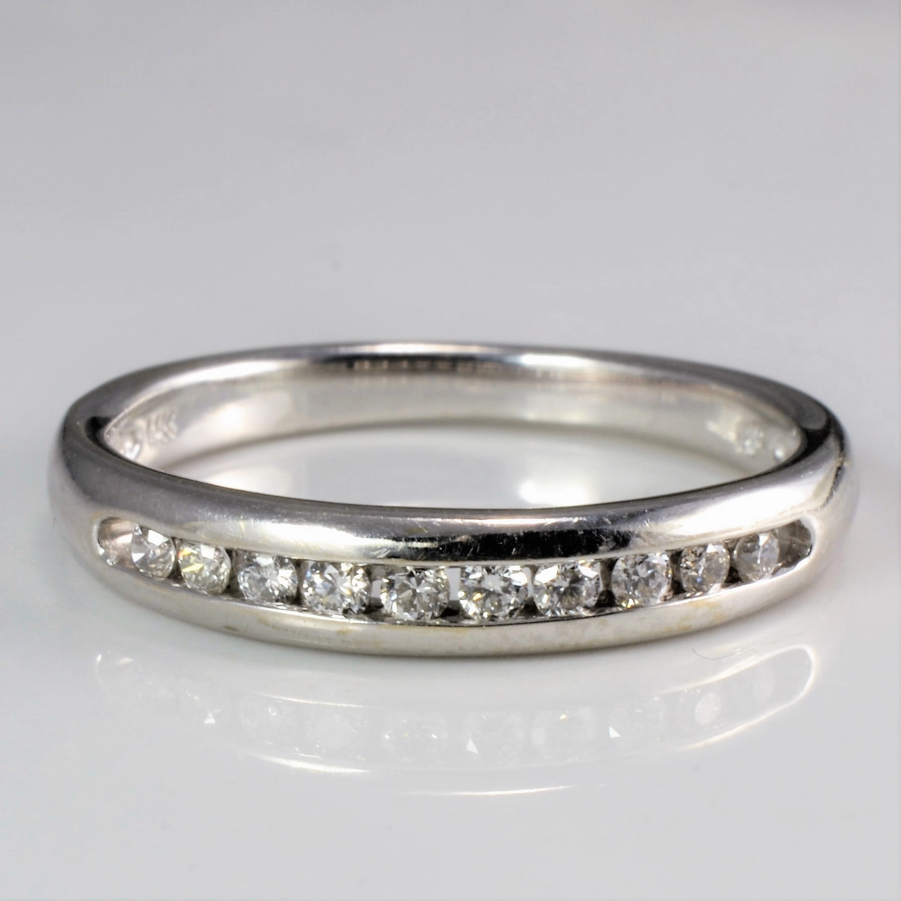 Channel Set Semi Eternity Diamond Band | 0.20ctw | SZ 6.5 | Contemporary Form Timeless Mood