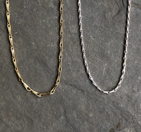 Smart Finish Wardrobe Staple Charm Starter Chain - Brass,  16 - 18" Length