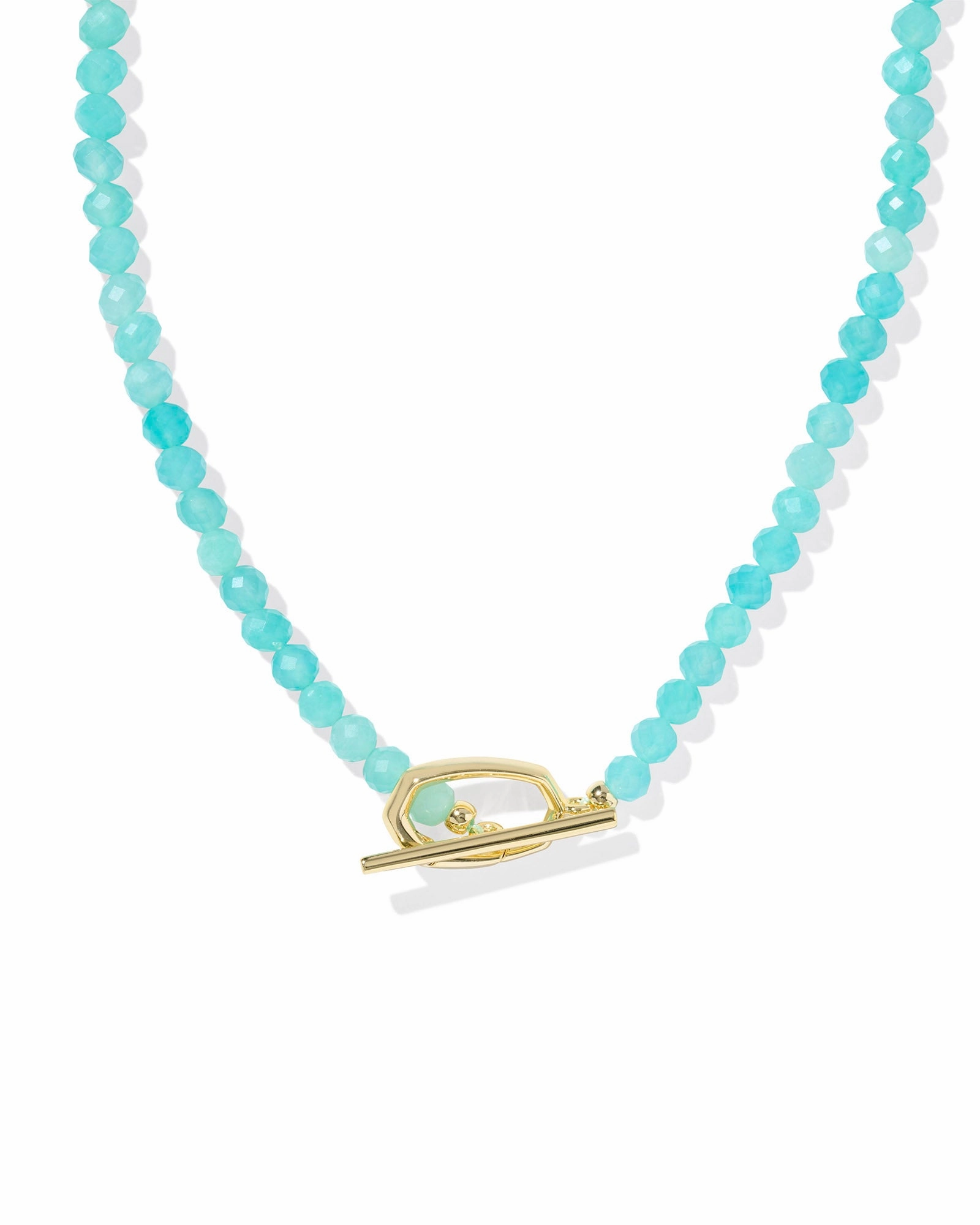 Kendra Scott Sylvia Gold Teal Amazonite Strand Necklace soft look Work Friendly