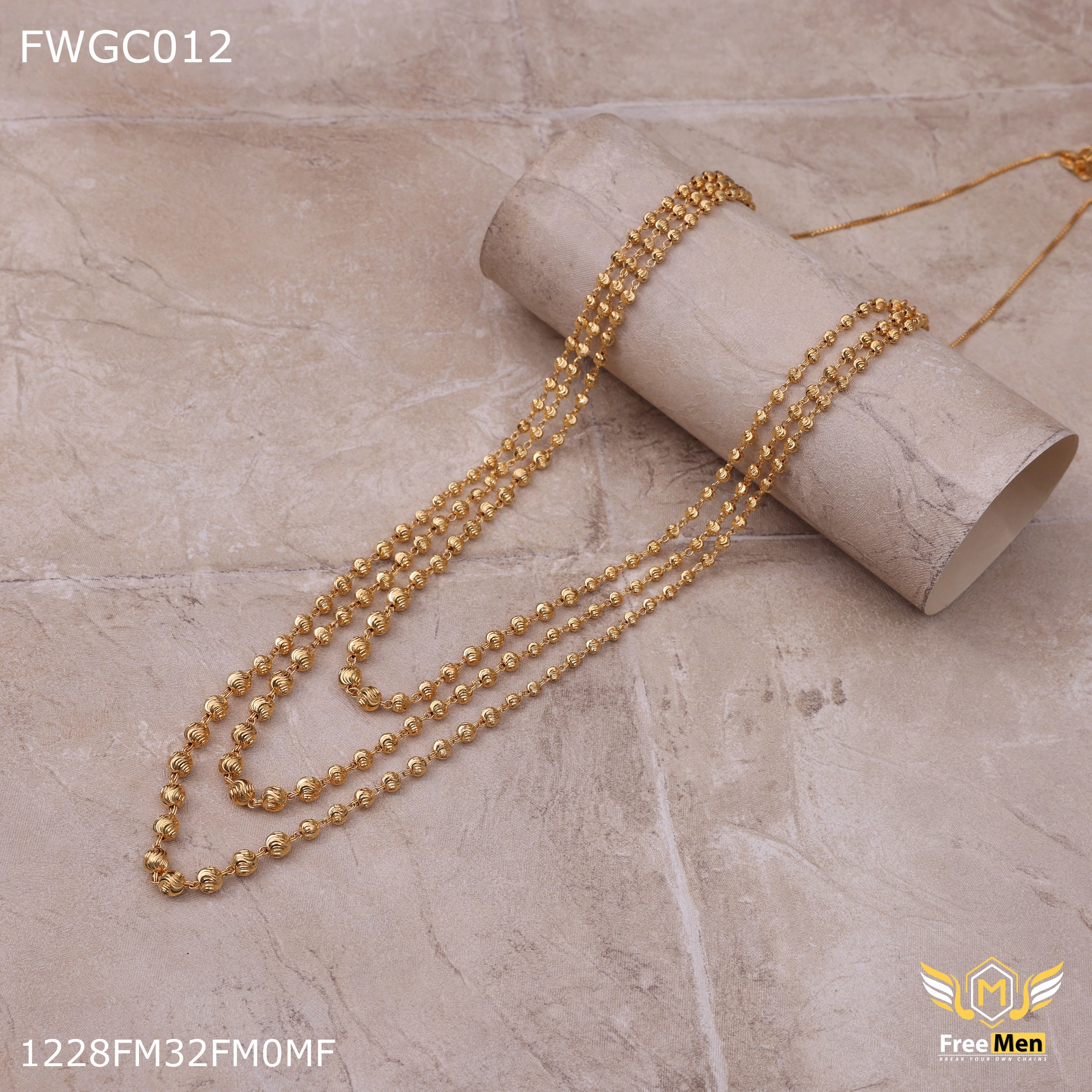 Silk Finish Freemen 1GM Three line maharani har for womens- FWGC012