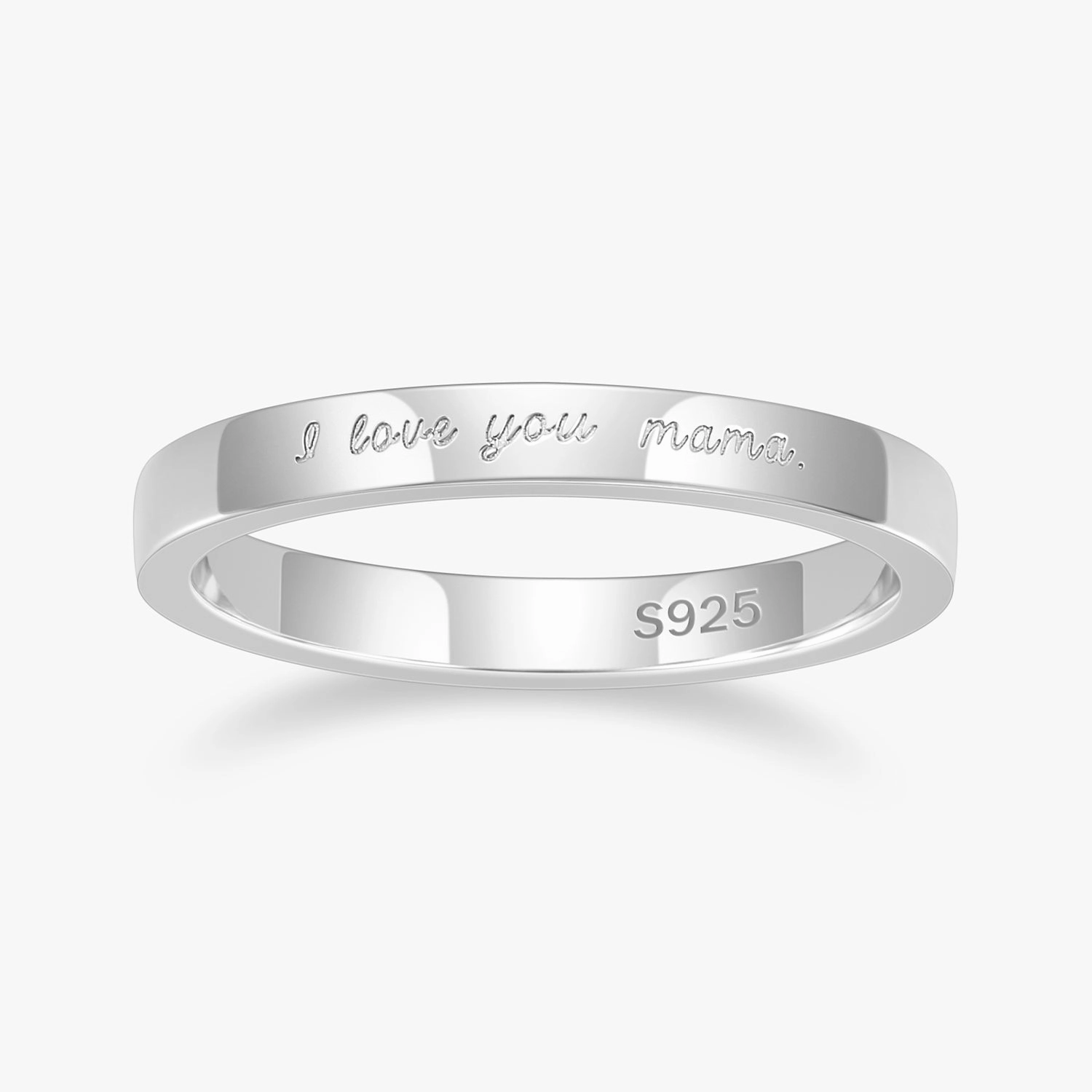 Neutral Feature Sentimental Statement Dainty Engraved Message Ring | 2.5mm