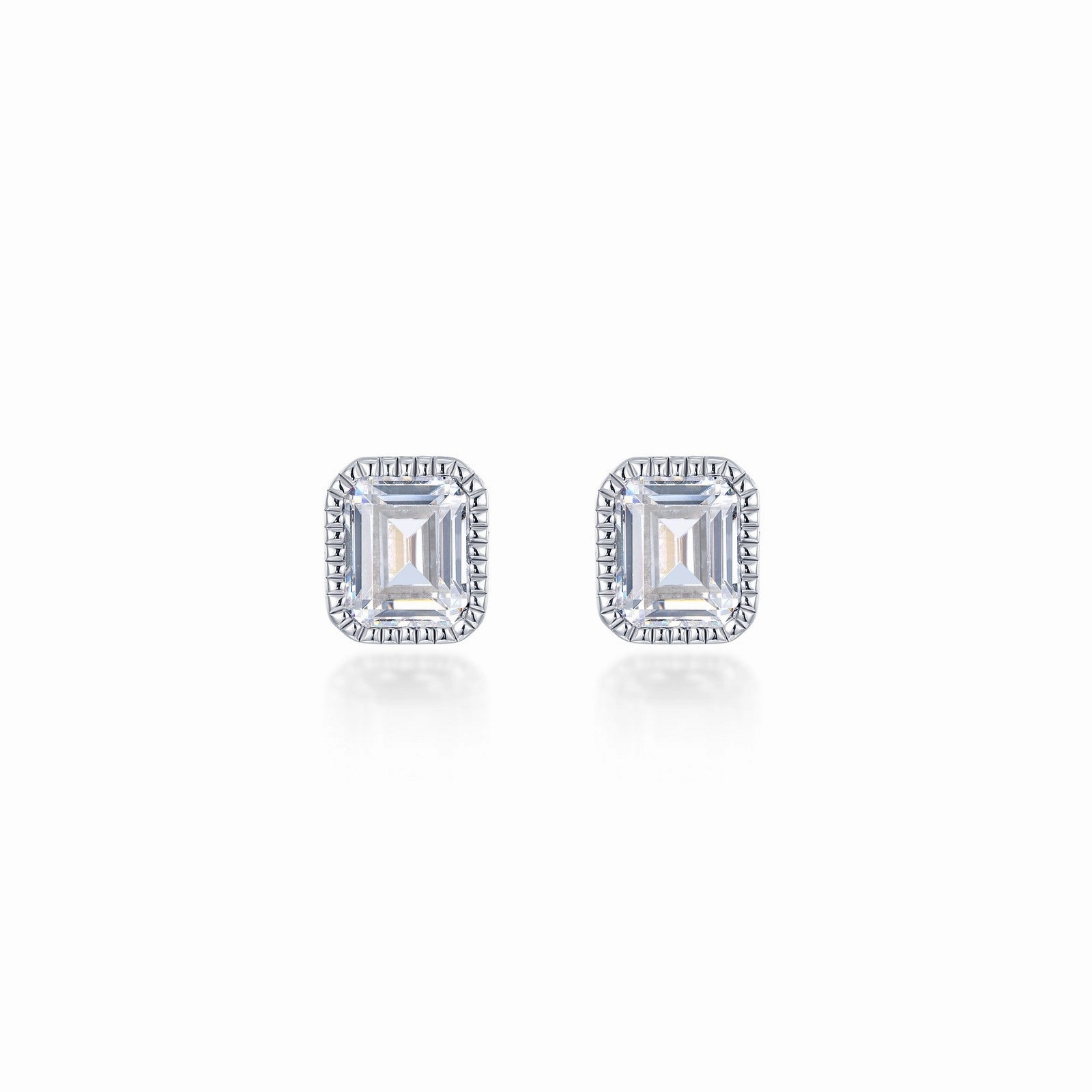 Radiant Shine Finish Lafonn April Birthstone Solitaire Earrings