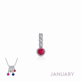 January Birthstone Love Pendant Formal Detail Graceful Motion