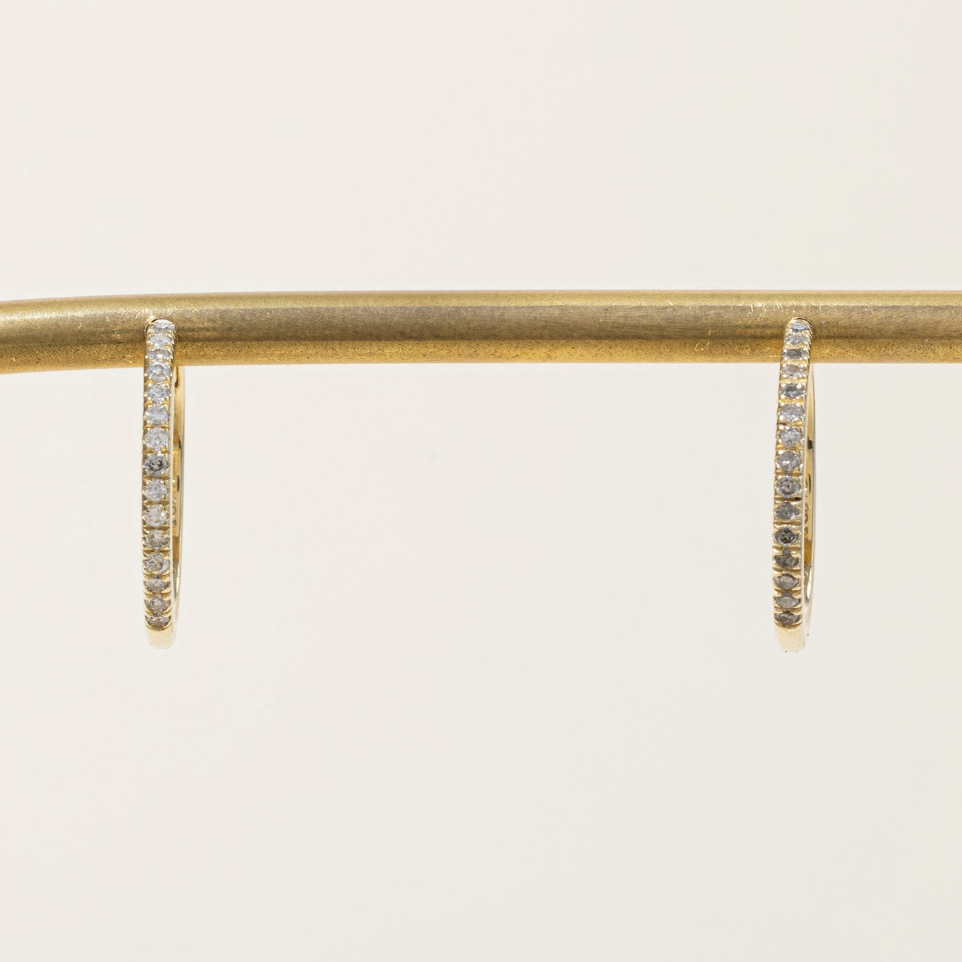 Evening Feature '100 Ways' Diamond Hoop Yellow Gold  Earrings 18mm | 0.25ctw |