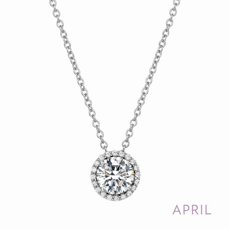 April Birthstone Necklace Shiny Stones