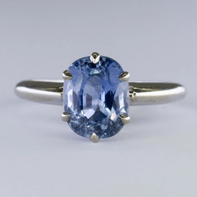 '100 Ways' Ceylon Sapphire Solitaire | ct | SZ 6.5 | Chic Flow Quiet Grace