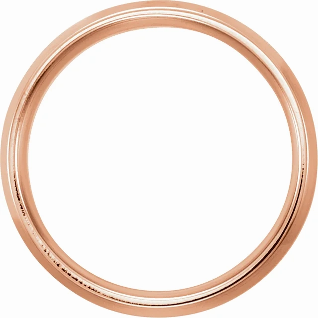 10K Rose 7 mm Beveled-Edge Comfort-Fit Band Size 10.5 Luxury Insignia Meaningful Accessory